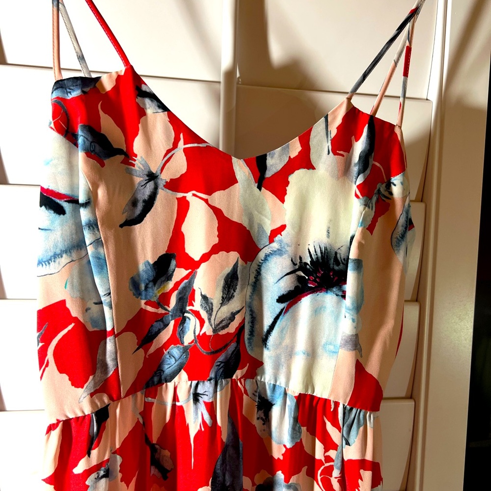 Silk maxi dress, size L